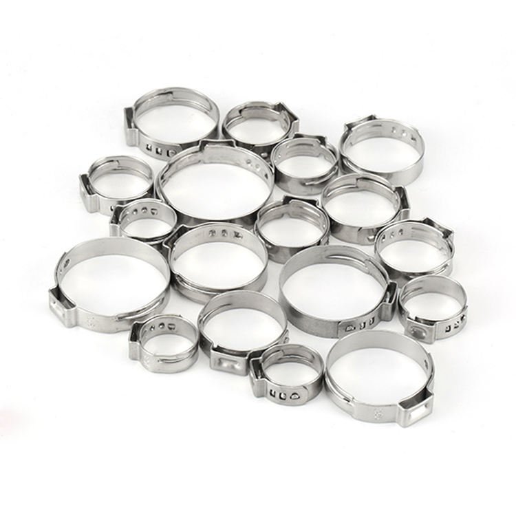 Ss304 Hose Clamp Single Ear Stepless Clips Stainless Steel Pipe Clamp PEX in Stock Clamps Customized Plier SET