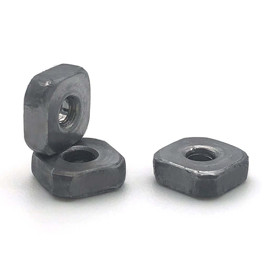 China Suppliers Custom Plated Square Threaded Welding Nut Carbon Steel Fixing Auto Spot Weld Nuts for Automotive Vehicle Frames