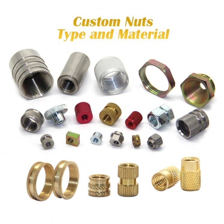China supplier customized m3 m4 m6 m8 knurled metal brass threaded inserts nut for plastic