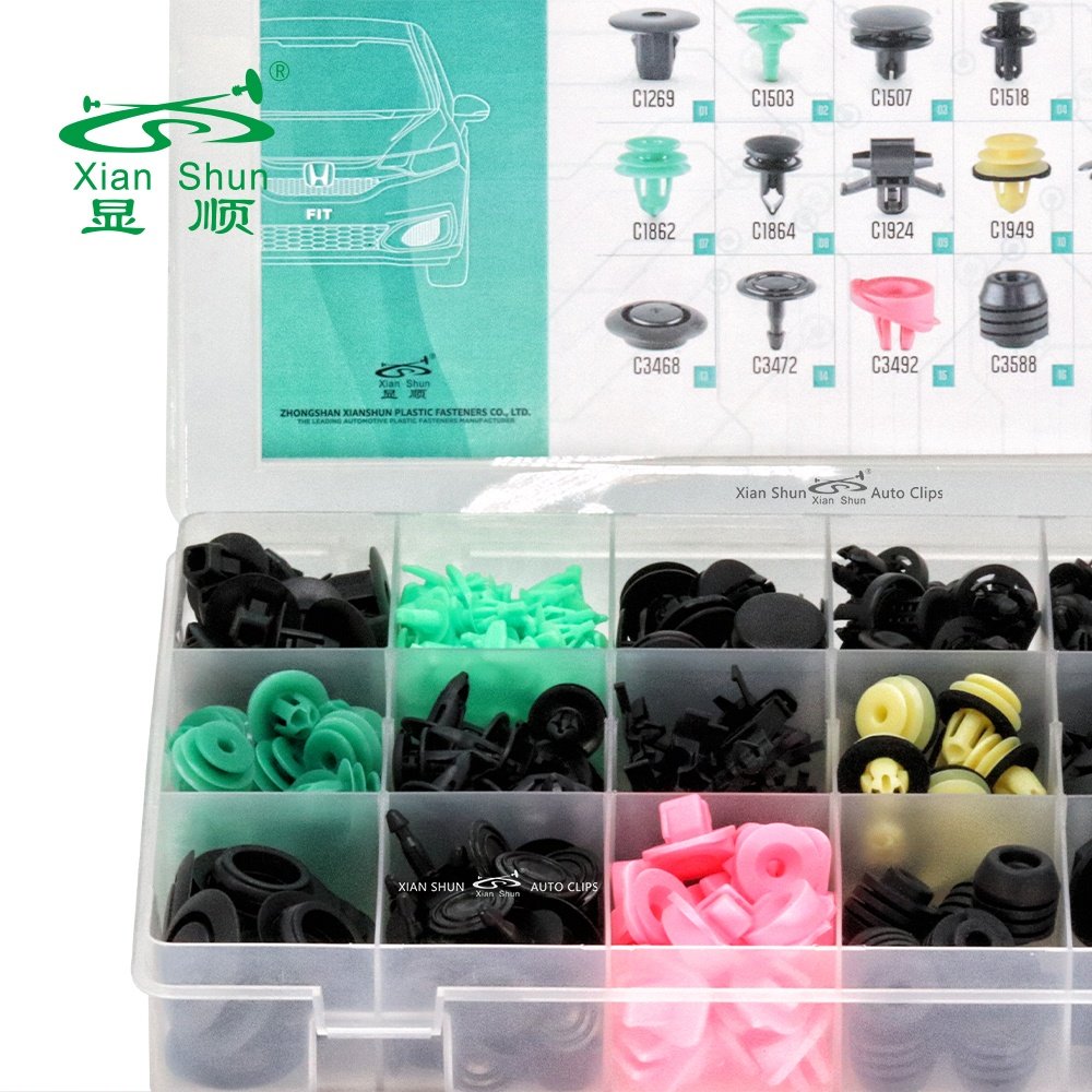 XianShun 538pcs Assortment Kits Car Fastener Clips for HONDA FIT 2015-2022 Universal Car Repair Assorted kit