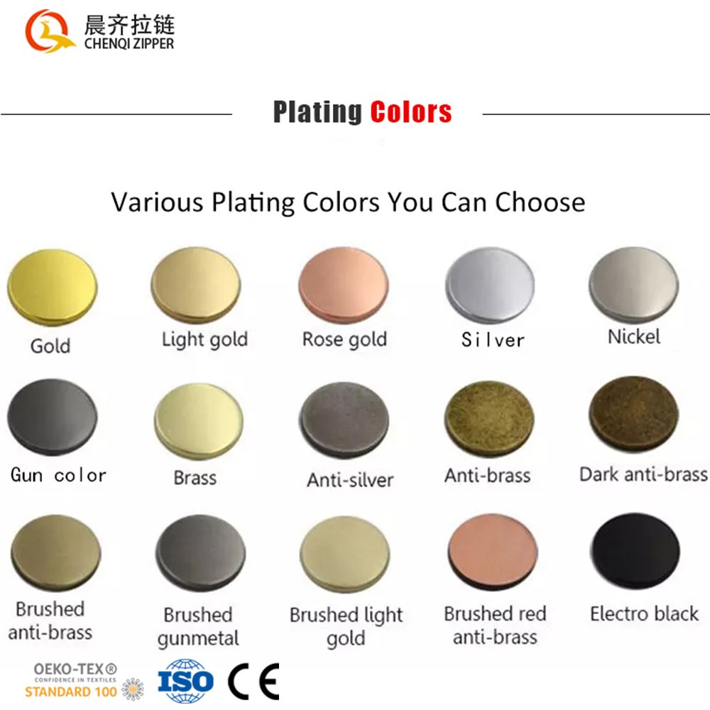 Wholesale Custom Logo 3# 5# 7# Plating Embossed Custom Zipper Puller Nylon Metal Plastic Zipper Sliders Luxury for Garment