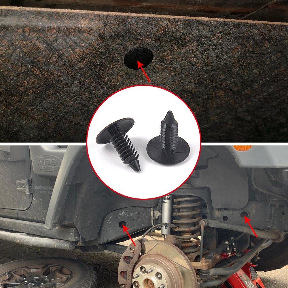 100PCS Fastener Auto Car Panel Clips Rivet Plastic Fender Retainer Clips, Push Pins Bumper Clip for Jeep Liberty Dodge Chrysler