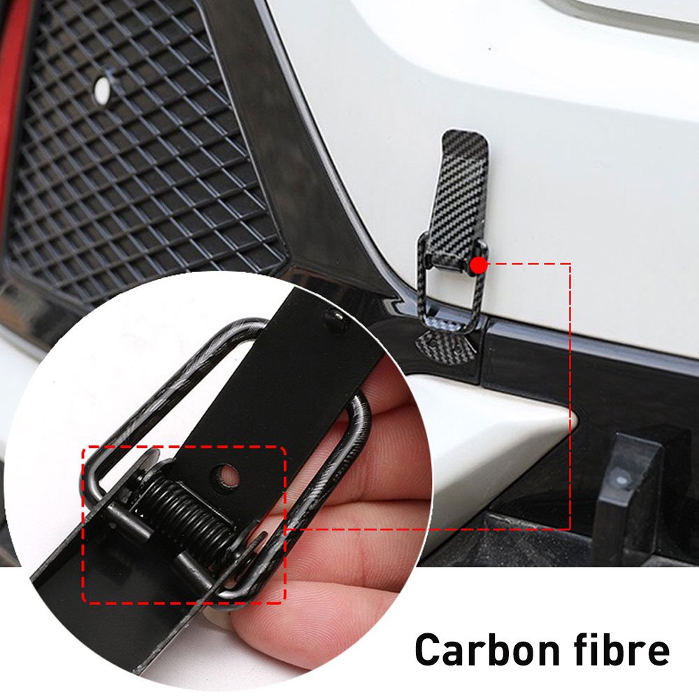 2pcs Car Fastener Clip Universal Security Hook Lock Clip Decor Kit Auto Bumper Quick Release Hook Lock Clips Car Accessories