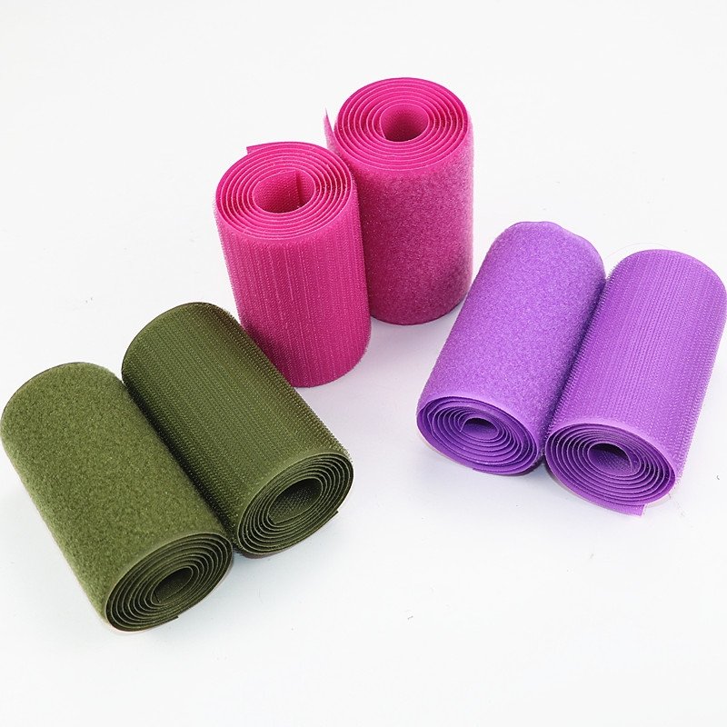 Colorful Custom Size Nylon Hook and Loop Strap Bandage Auto Adjustable Fastener Tape Roll
