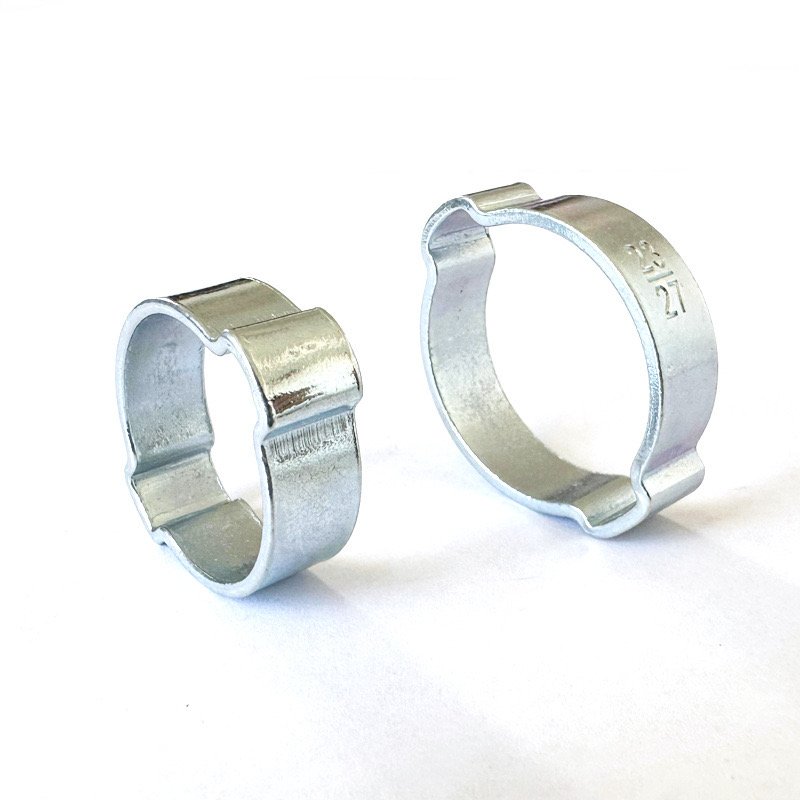 Stainless Steel Fastener with 2 Ear Hose Clamp Double Ear Zinc Finish for Tubing Pipe Fitting Connections