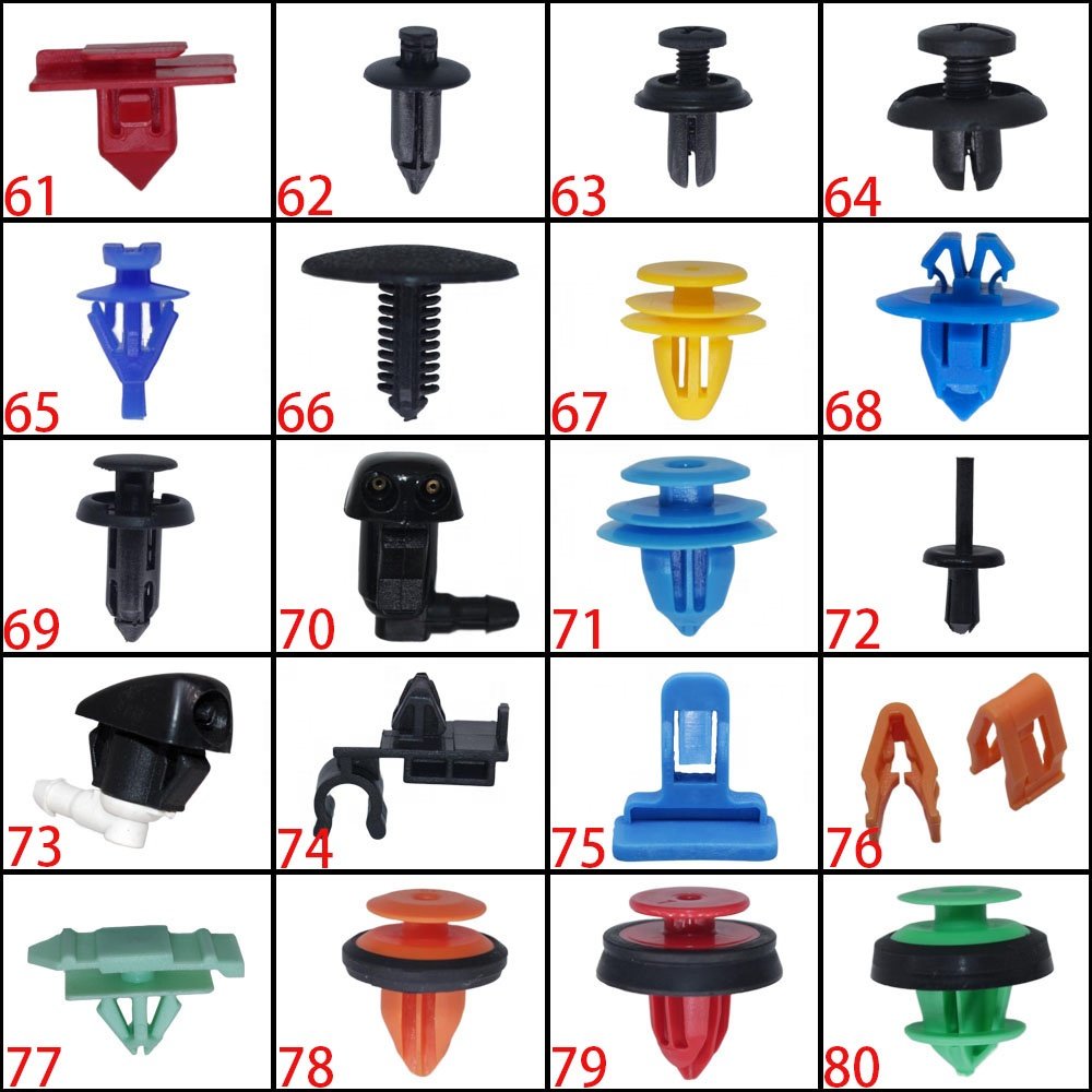 Nylon Clips Car Rivet Kit Fastener Bumper Push Trim Clips Assortments Automotive Plastic Fasteners Auto Clips