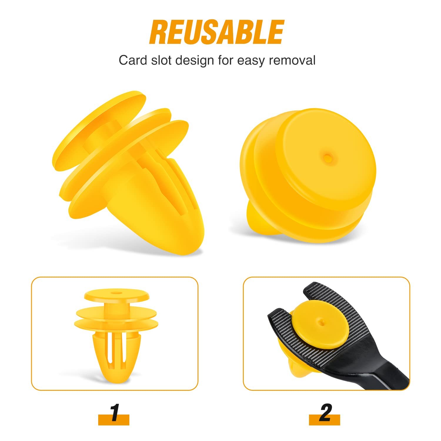 QEEPEI car bumper clips fasteners 9.5mm Hole Door Trim Panel Retainer Clips Compatible plastic rivets auto clips