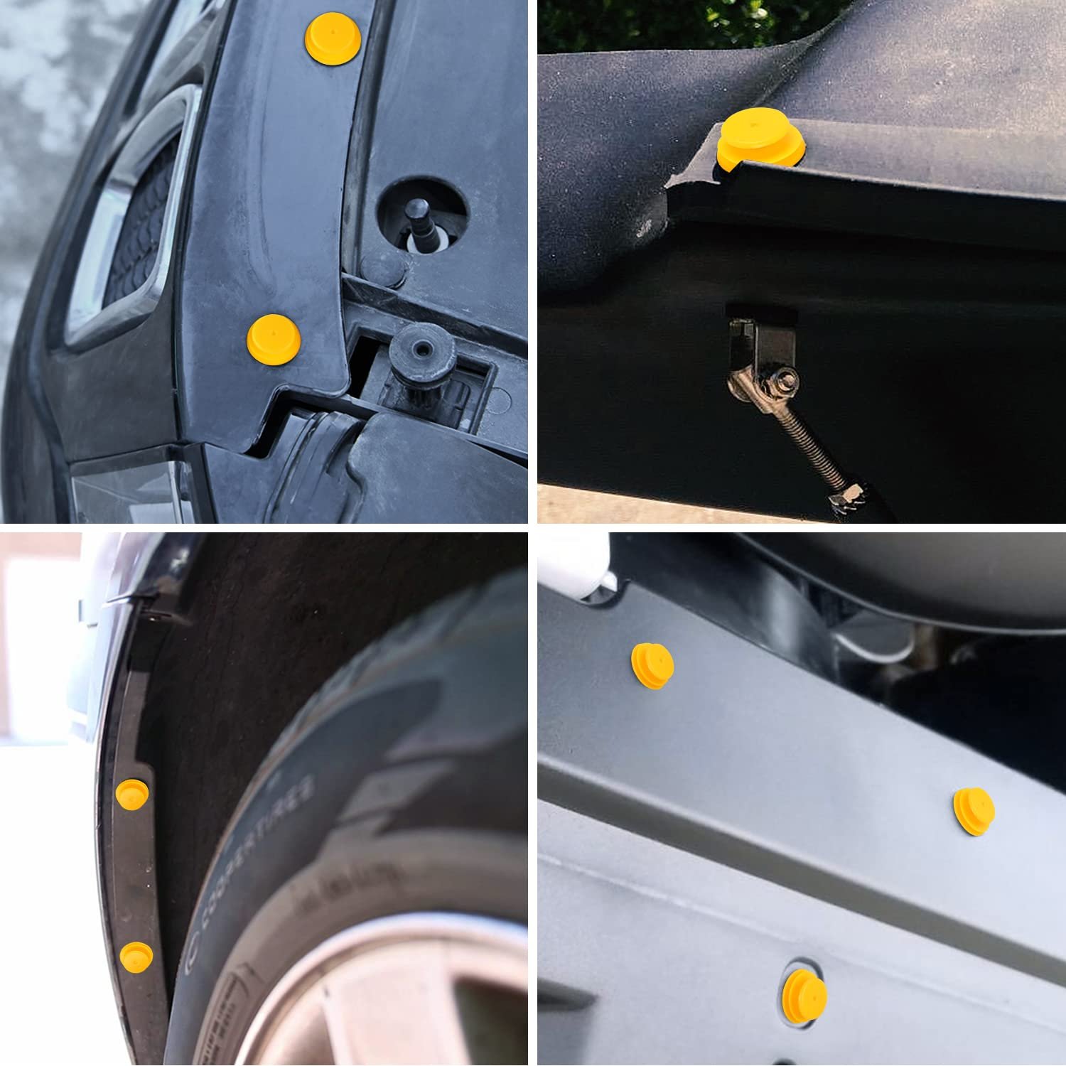QEEPEI car bumper clips fasteners 9.5mm Hole Door Trim Panel Retainer Clips Compatible plastic rivets auto clips