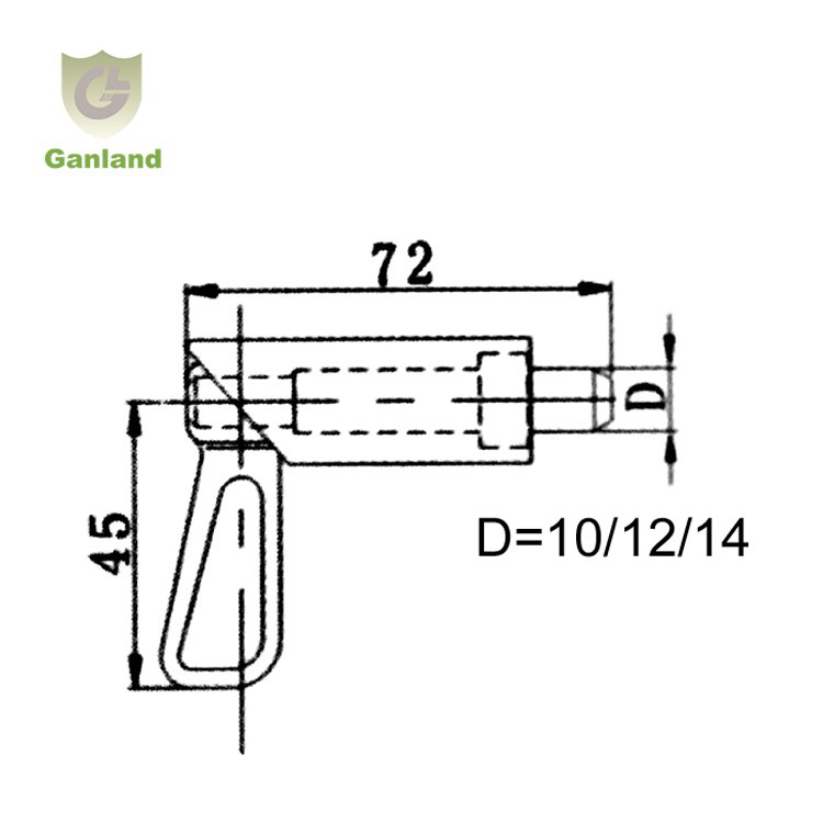 GL-14126 Zinc Plated Caravan Trailer Spring Bolt Lock Plunger Pin 12mm