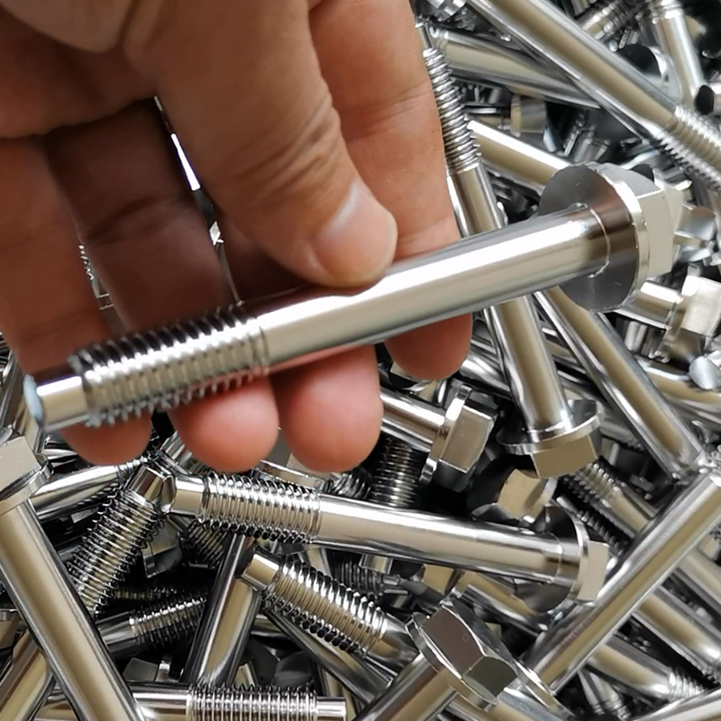 Custom Precision High-tensile Stainless Steel AISI304 Machined Fastener with Flange Nut Threaded Flange Hex Bolt