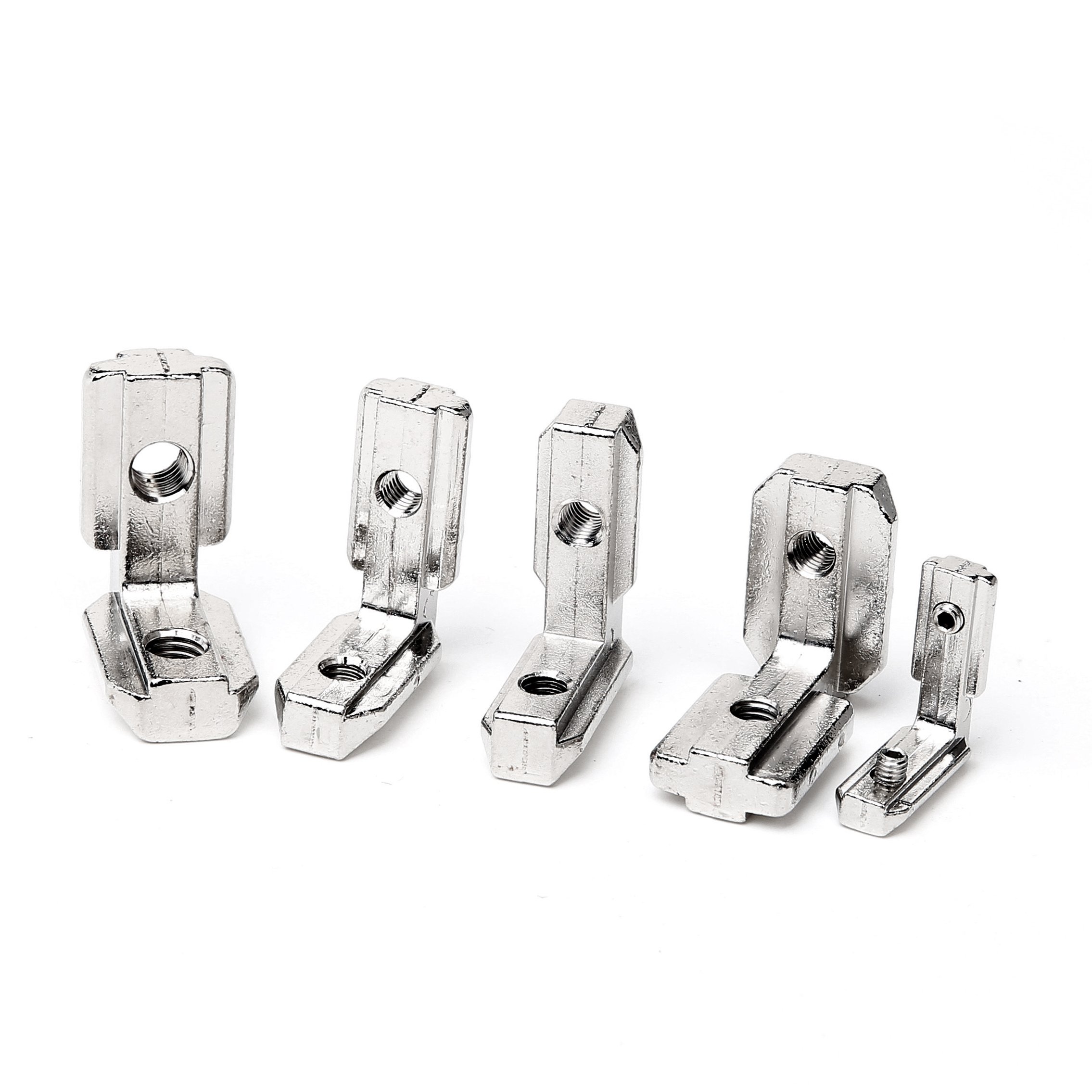 Zinc Alloy DIN GB Angle Groove Connector 20/30/40/45 Embedded Angle Groove Aluminum Profile Fitting L Shape Connector Hardware