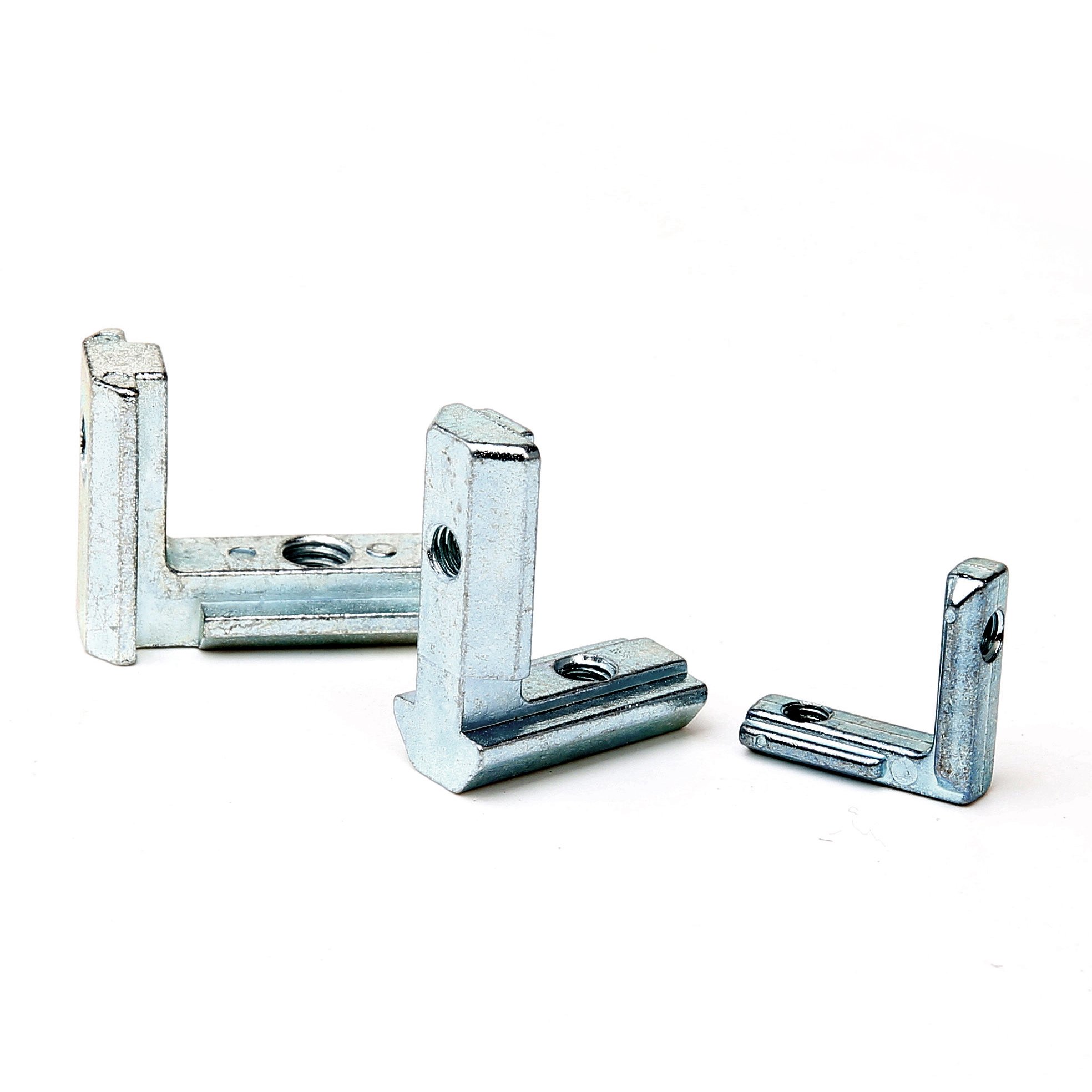 Zinc Alloy DIN GB Angle Groove Connector 20/30/40/45 Embedded Angle Groove Aluminum Profile Fitting L Shape Connector Hardware