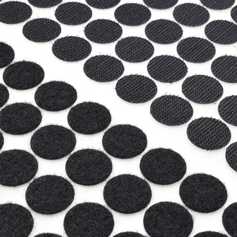Colored Soft Adhesive Sticky Self Gripping Fastener Auto Attaches Round/Square Hook and Loop Button/Coin/Dot