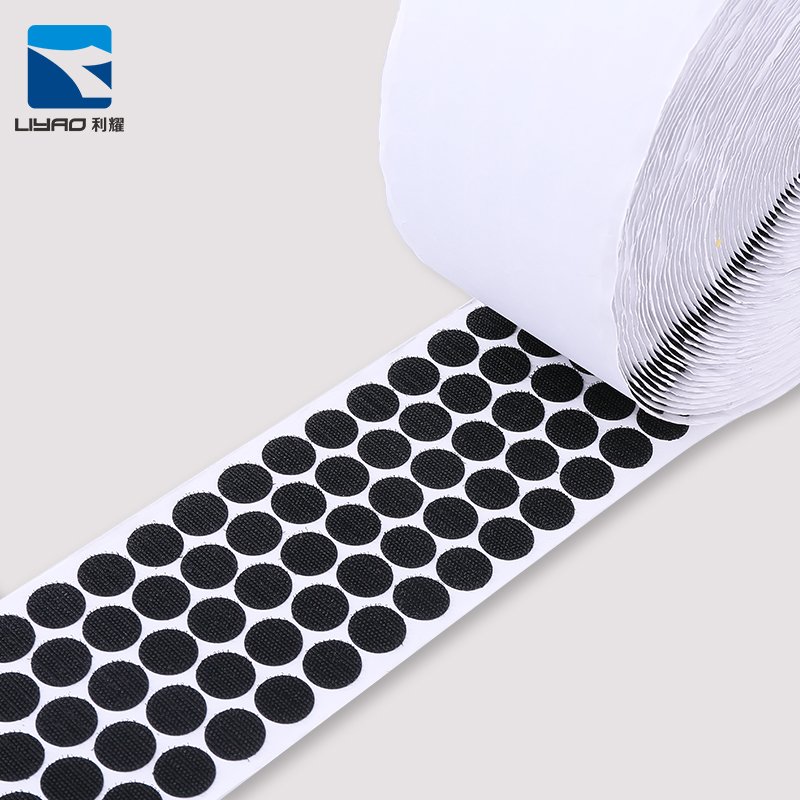 Colored Soft Adhesive Sticky Self Gripping Fastener Auto Attaches Round/Square Hook and Loop Button/Coin/Dot
