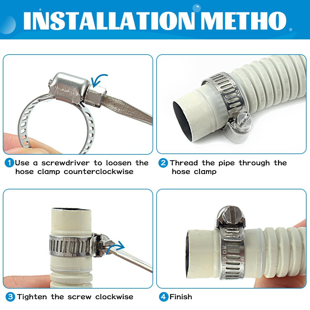 Factory heavy duty bolt handle pipe clamp clip fastener stainless steel large american style hose clamp