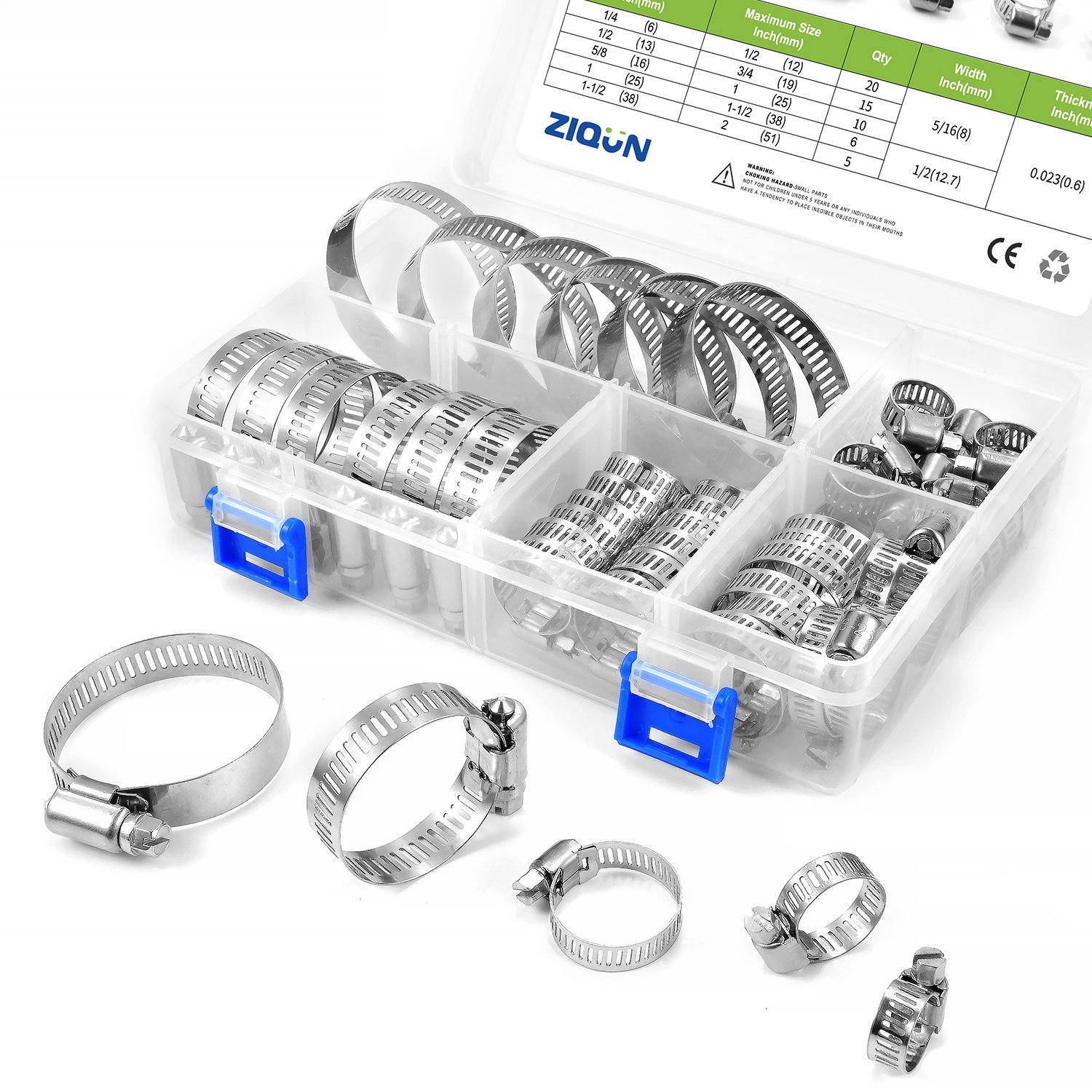 Factory heavy duty bolt handle pipe clamp clip fastener stainless steel large american style hose clamp