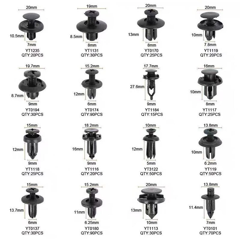 Factory Price Auto Parts Automobile Buckle 620Pcs Vehicle Bumper Clips Auto Fastener & Clip Universal Car Bumper Clips