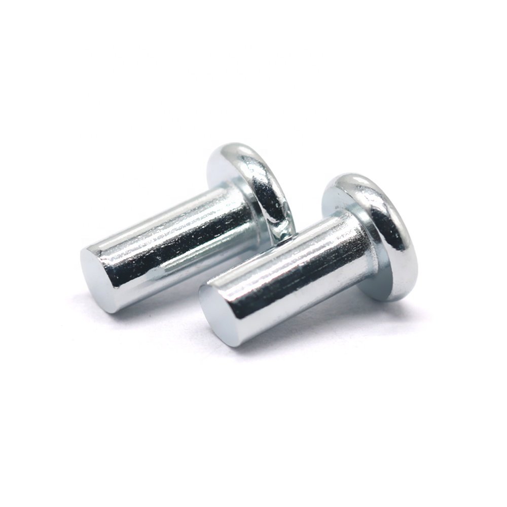 Popular Hot sale Factory Direct Supply Iron Galvanized Nickel-plated Flat Head Solid Rivets for Motorcycle Parts Fasteners