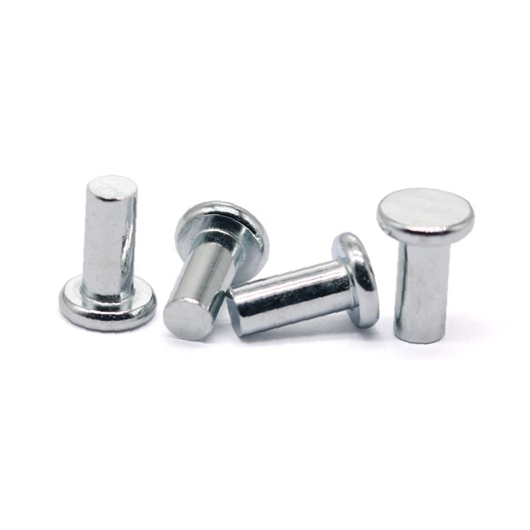 Popular Hot sale Factory Direct Supply Iron Galvanized Nickel-plated Flat Head Solid Rivets for Motorcycle Parts Fasteners