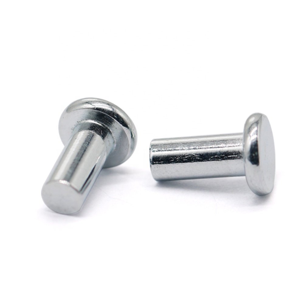 Popular Hot sale Factory Direct Supply Iron Galvanized Nickel-plated Flat Head Solid Rivets for Motorcycle Parts Fasteners
