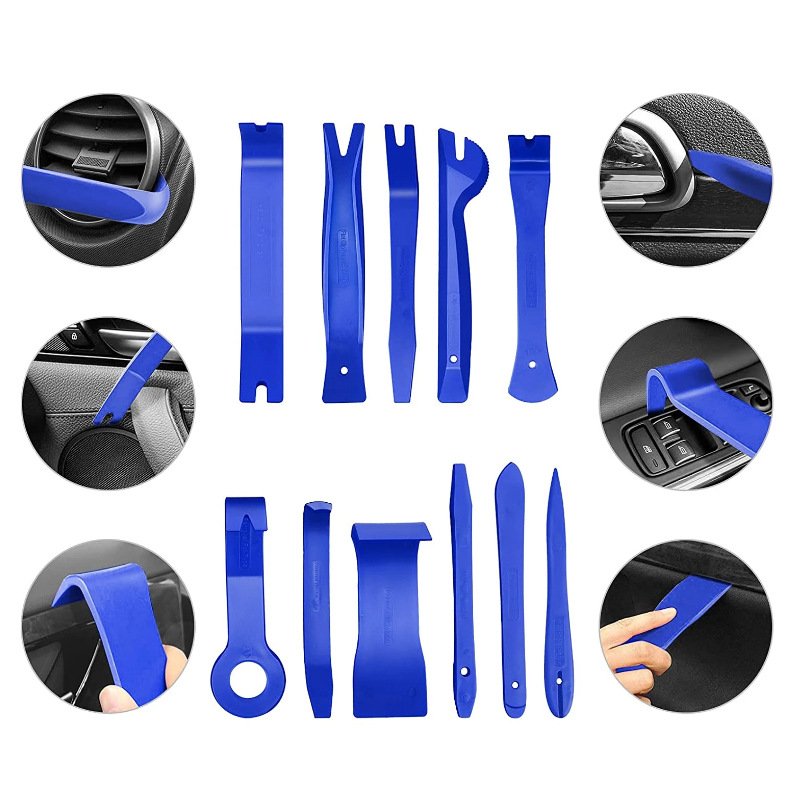 C0007 25Pcs Auto Fastener & Clip Car Upholstery Removal Clip Pliers Fastener Remover Pry Tool Set for Door Panel Audio Dash