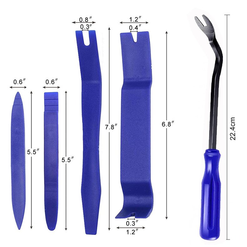 C0007 25Pcs Auto Fastener & Clip Car Upholstery Removal Clip Pliers Fastener Remover Pry Tool Set for Door Panel Audio Dash