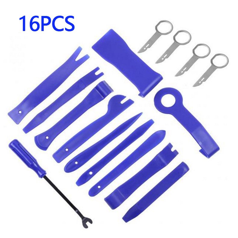 C0007 25Pcs Auto Fastener & Clip Car Upholstery Removal Clip Pliers Fastener Remover Pry Tool Set for Door Panel Audio Dash