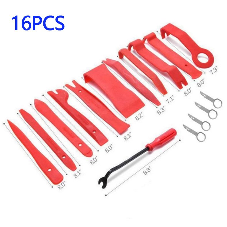 C0007 25Pcs Auto Fastener & Clip Car Upholstery Removal Clip Pliers Fastener Remover Pry Tool Set for Door Panel Audio Dash
