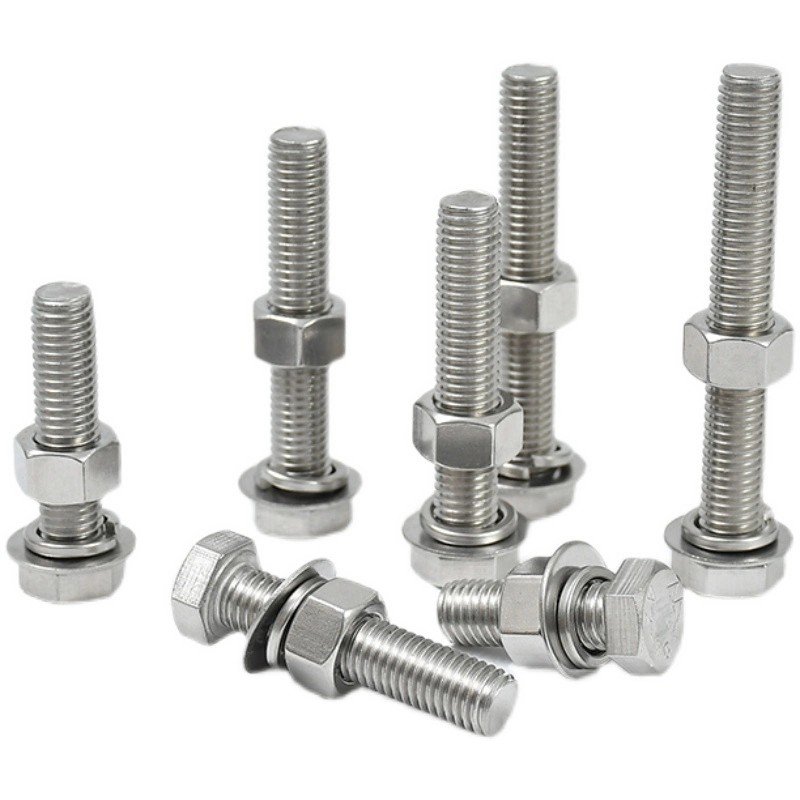 Factory Supplier Grade M10 M8 M12 M6 M16 M20 m18 M5 M24 M4 Hexagonal Bolts Custom Fasten Stainless Steel Din933 Bolts Nut