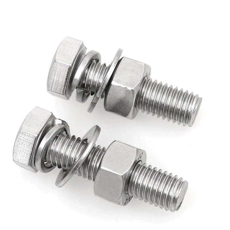 Factory Supplier Grade M10 M8 M12 M6 M16 M20 m18 M5 M24 M4 Hexagonal Bolts Custom Fasten Stainless Steel Din933 Bolts Nut