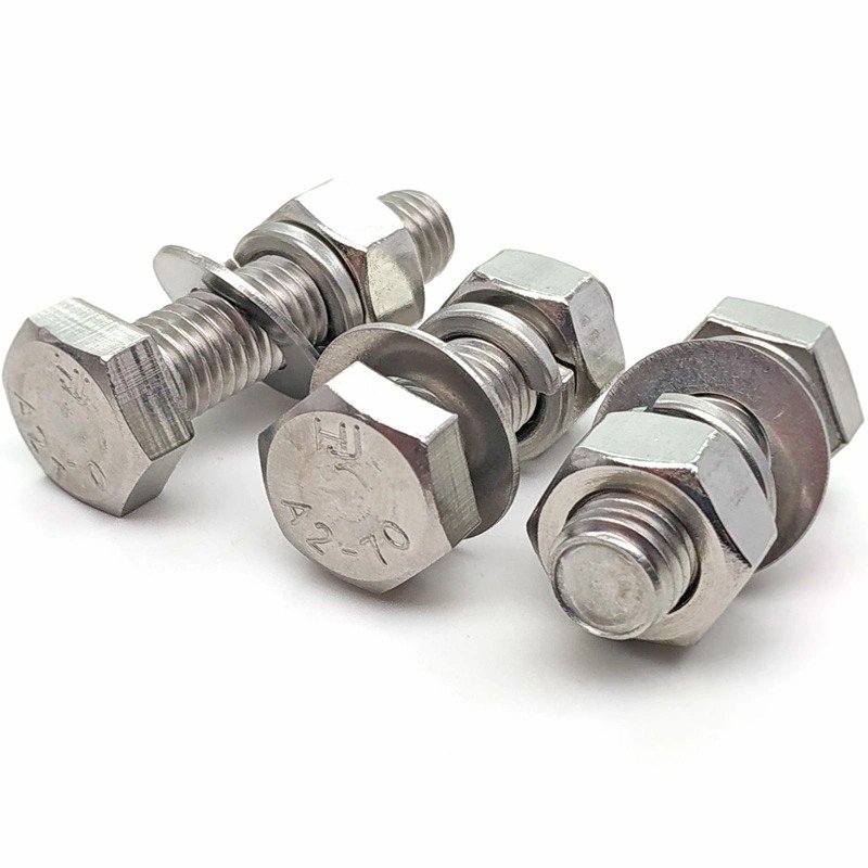 Factory Supplier Grade M10 M8 M12 M6 M16 M20 m18 M5 M24 M4 Hexagonal Bolts Custom Fasten Stainless Steel Din933 Bolts Nut