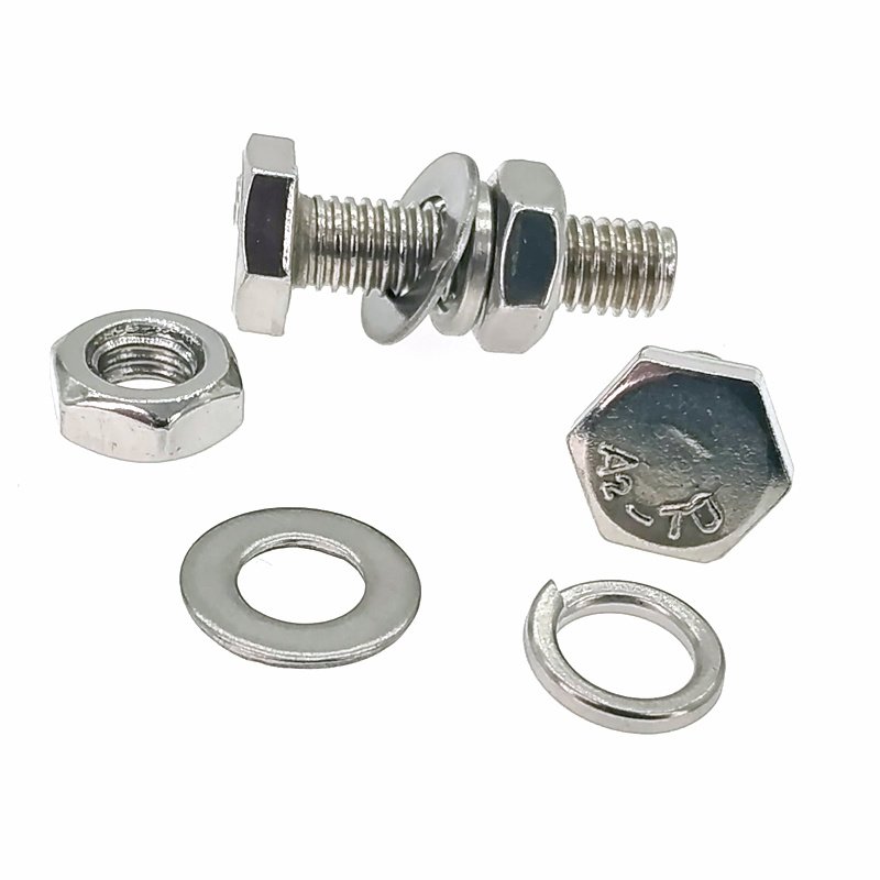 Factory Supplier Grade M10 M8 M12 M6 M16 M20 m18 M5 M24 M4 Hexagonal Bolts Custom Fasten Stainless Steel Din933 Bolts Nut