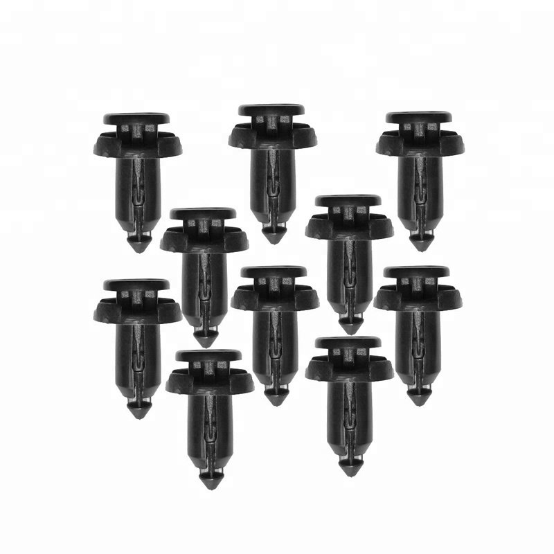 90917-0007 Black Customized Package Nylon POM PP Car Auto Automotive 10mm Push Fit Plastic Rivet Fastener And Retainers Clips