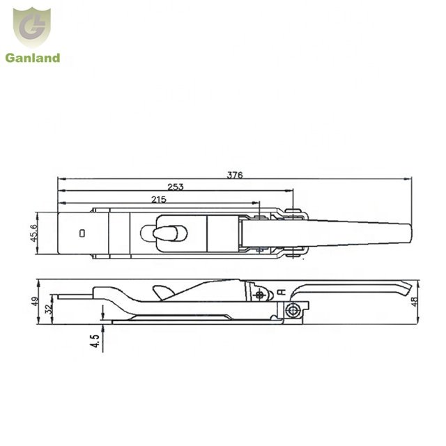 GL-17120 Heavy Duty Over Center Latch Lock for Wing Van Truck Sideboard