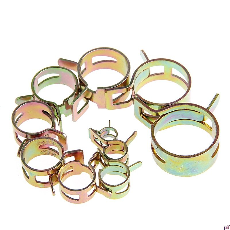 C0696 100pcs 6-22mm Double Wire Spring Clamp Fuel Pipe Hose Clamp Water Pipe Air Pipe Silicone Vacuum Hose Auto Fastener & Clip