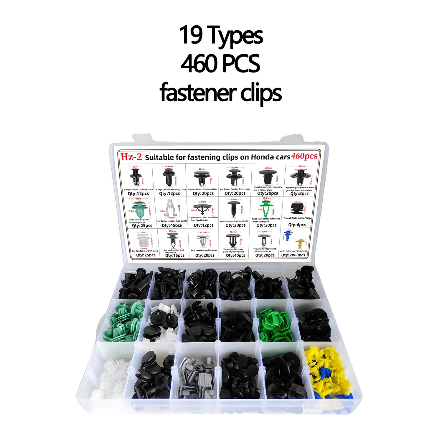 Auto Plastic Nylon Fasteners 10mm Push-Type Retainer Clips Fender Liner Clips Bumper Clip for Honda 91505-TM8-003