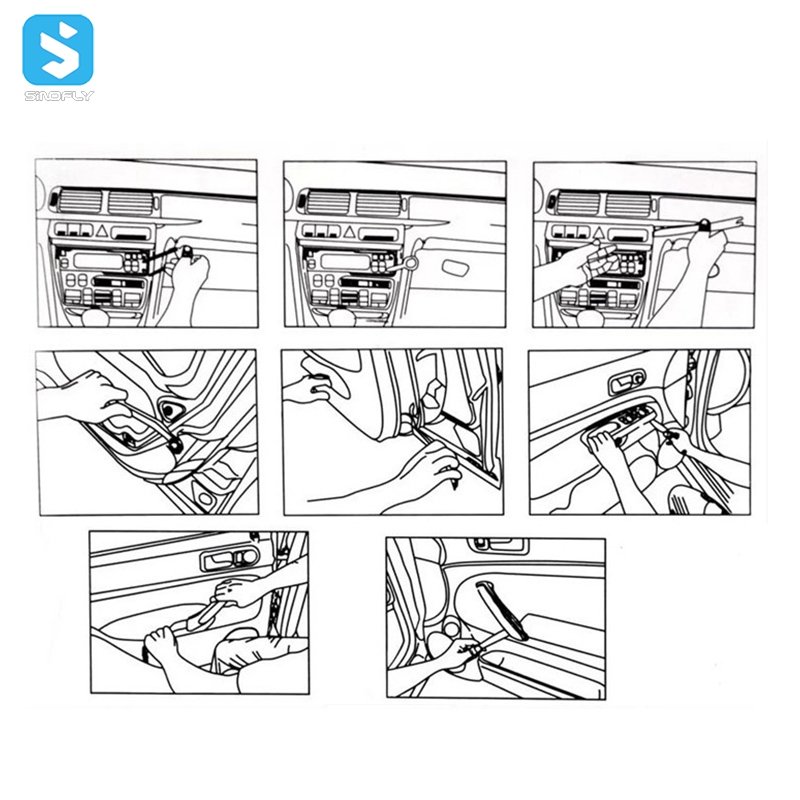 Car Styling Tool Car Accessories Radio Stereo Dash Repair Tool Kit Door Panel Removal Tools