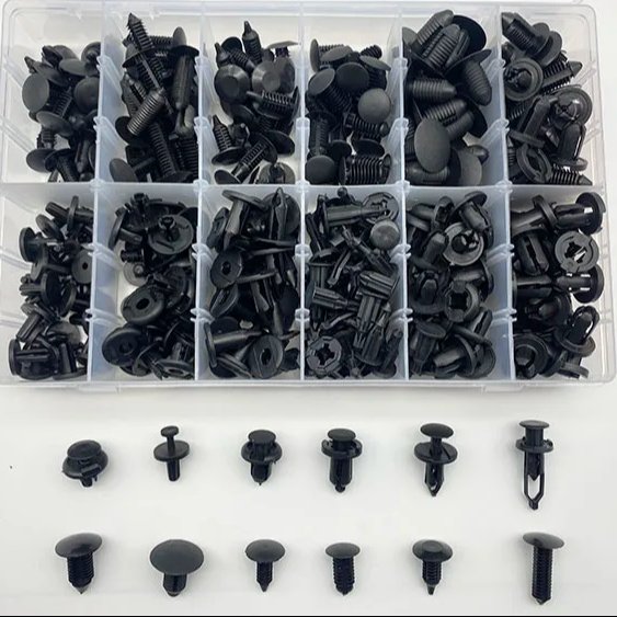 240pcs Car Plastic Bumper Retainer Rivets Clips And Fasteners Push Retainer Kit For Door Trim Panel Auto Push Pin