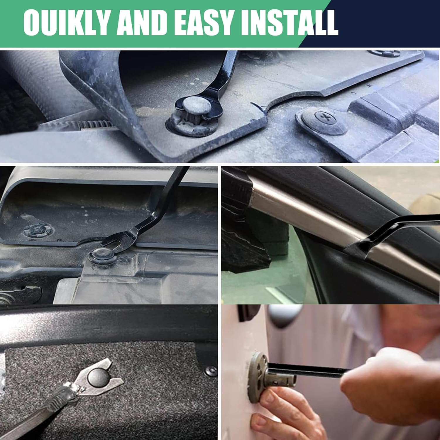 635 Car Push Retainer Clips Auto Fasteners Assortment Nylon Bumper Fender Rivets with Cable Ties for Toyota GM Ford Honda Chevy