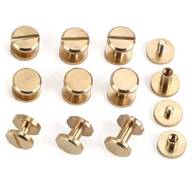 Dongguan Non-standard Custom Spring Radiator Knurled Step Screw Hand Step Fastening M3M4M5 Double Flat Brass Screw Buttons