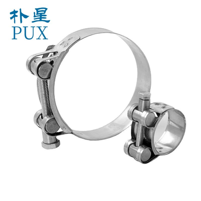 Wholesale Stainless Steel Strong Throat Band Double T Bolt Hose Slot Clamps for Auto Parts Pipe Fittings