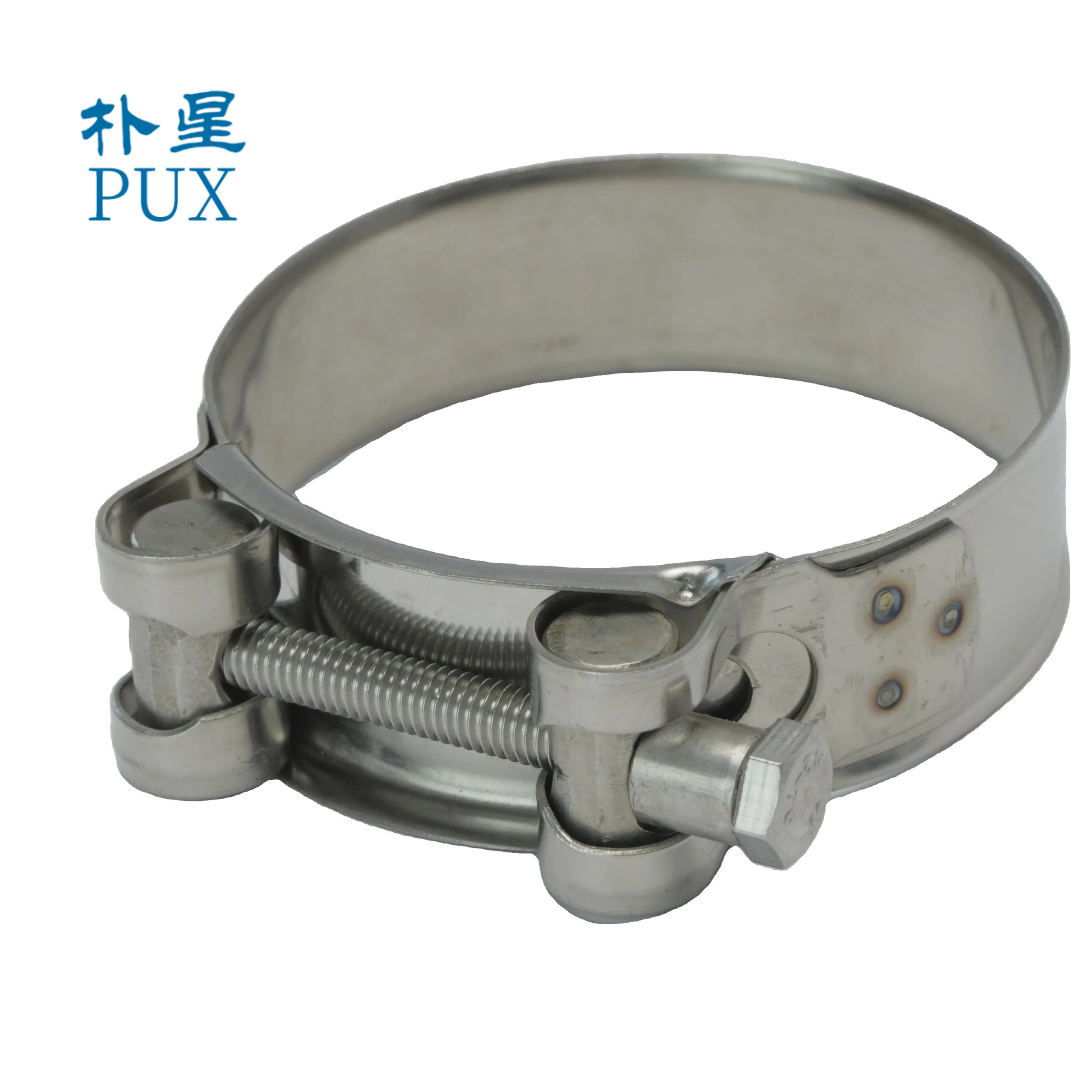 Wholesale Stainless Steel Strong Throat Band Double T Bolt Hose Slot Clamps for Auto Parts Pipe Fittings