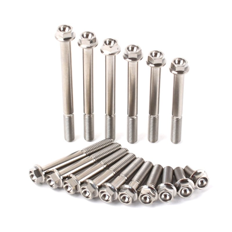 M7 x 24 M7x32 Gr 5 Ti TC4 M8 bbs rm Titanium 12 point flange split rim wheel assembly bolt