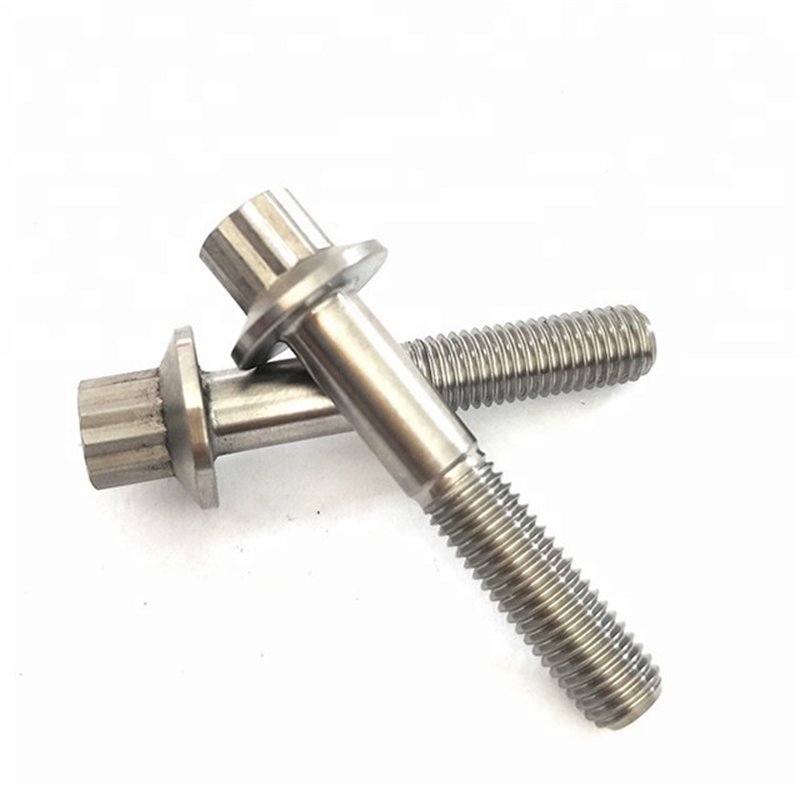 M7 x 24 M7x32 Gr 5 Ti TC4 M8 bbs rm Titanium 12 point flange split rim wheel assembly bolt