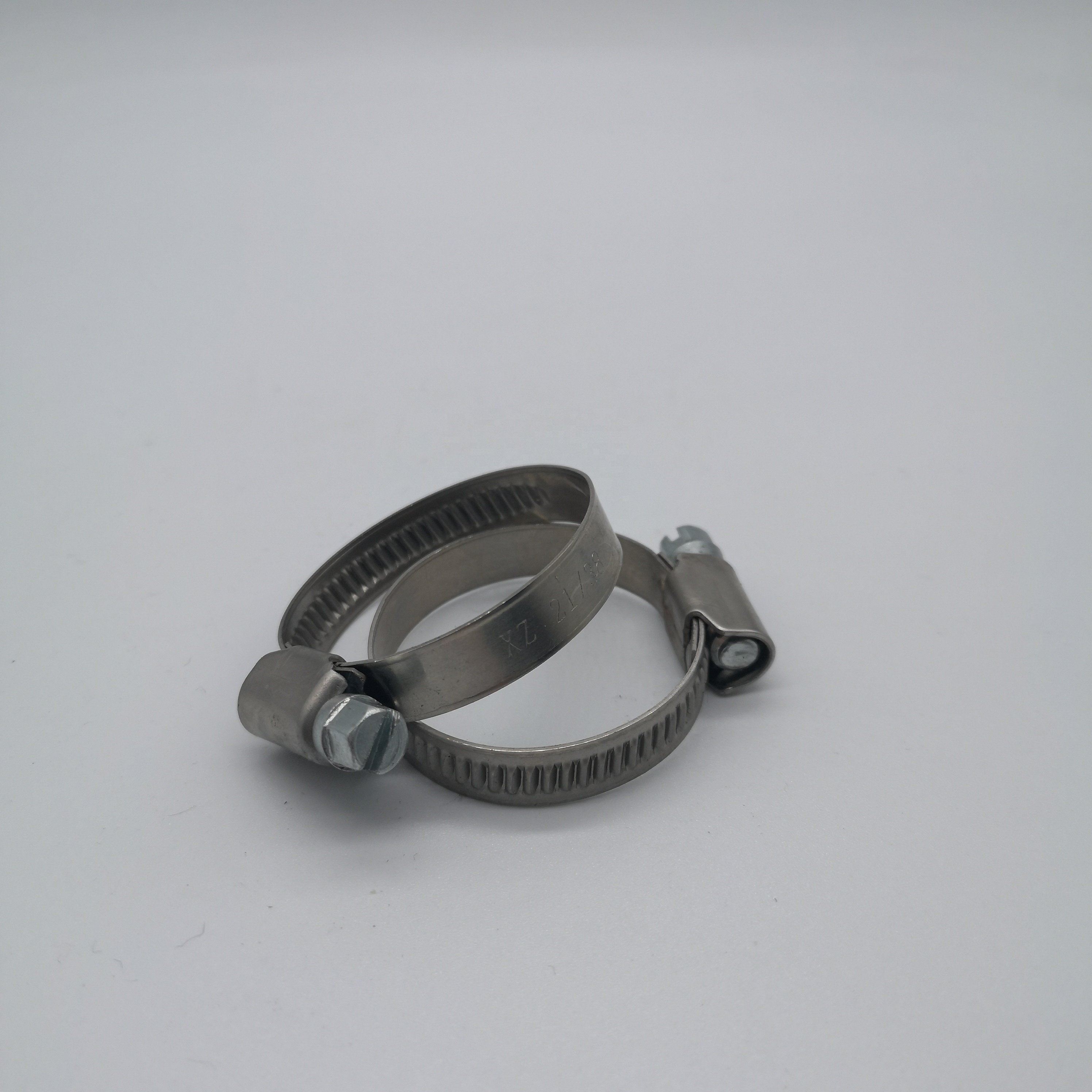 W1 304ss German Style Pipe Clip Custom Steel Fasteners German Worm Hose Clamps
