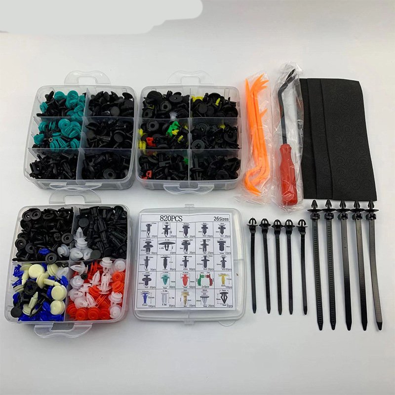925pcs Auto Fastener Clip Mixed Car Body Push Retainer Pin Rivet Bumper Door Trim Panel Fastener Kit Car Clips Box