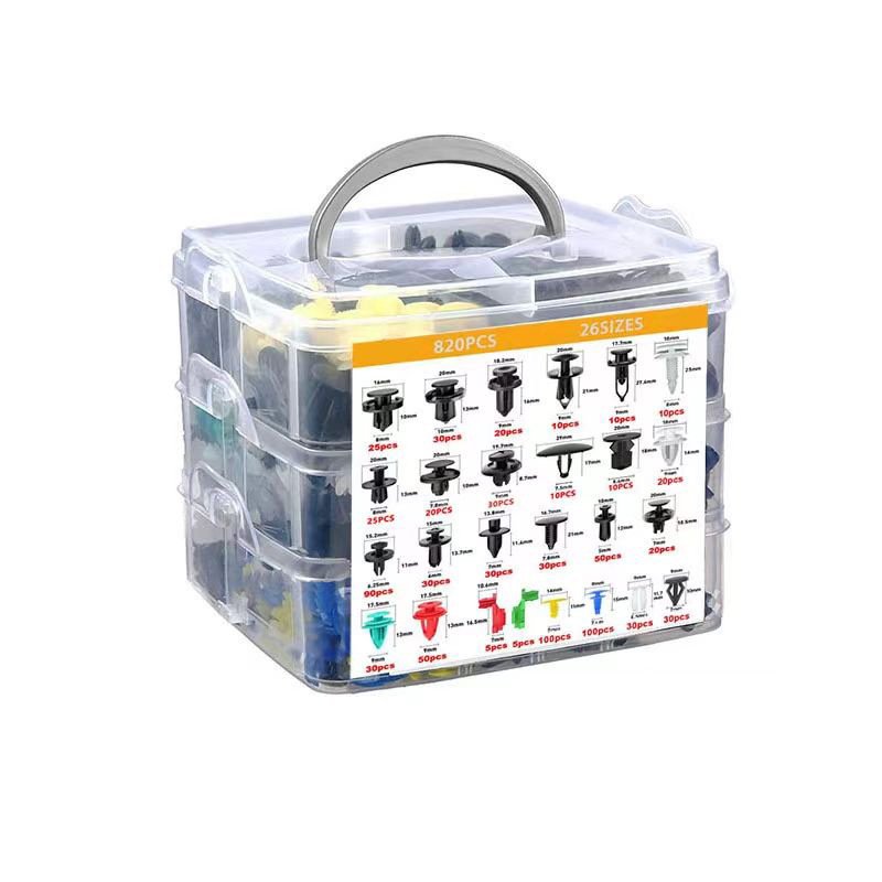 925pcs Auto Fastener Clip Mixed Car Body Push Retainer Pin Rivet Bumper Door Trim Panel Fastener Kit Car Clips Box
