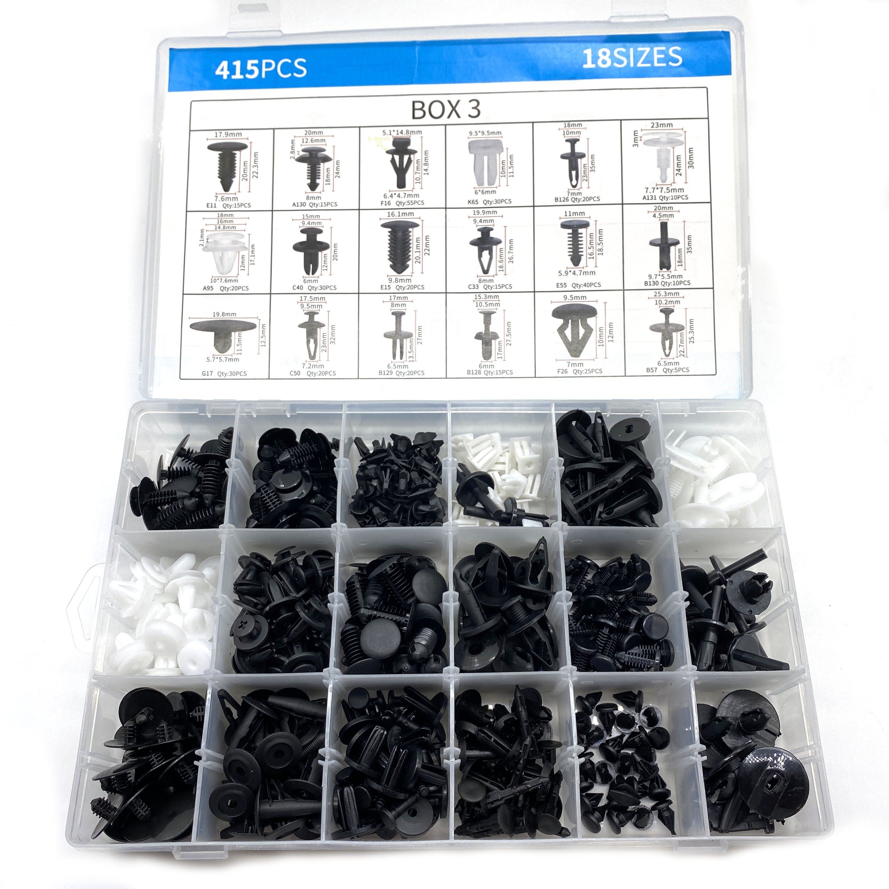 Hot Sale 415PCS Universal Auto Fastener Clip Auto Push Bumper Retainer Clips Kit Plastic Clips for Cars