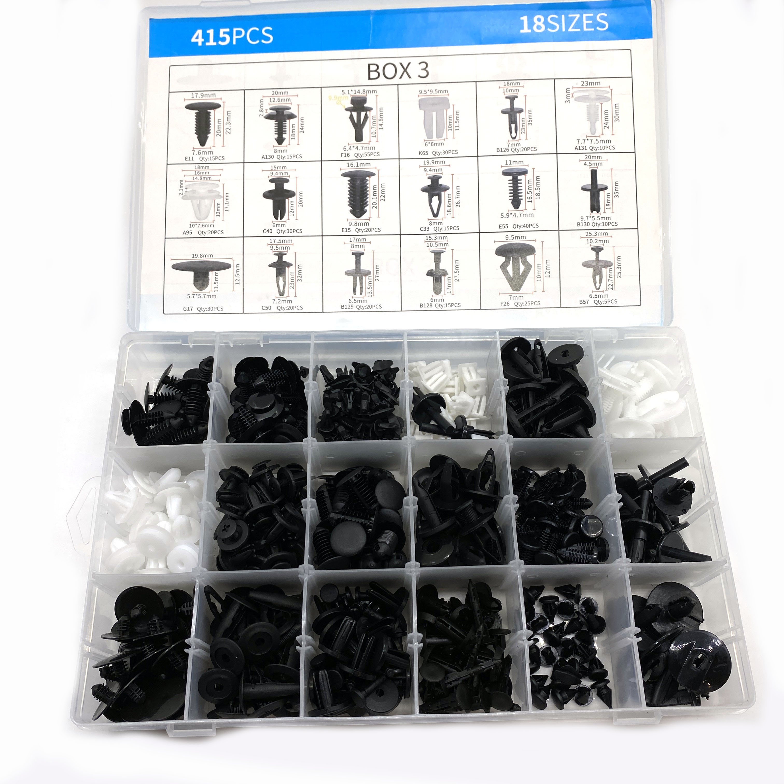 Hot Sale 415PCS Universal Auto Fastener Clip Auto Push Bumper Retainer Clips Kit Plastic Clips for Cars
