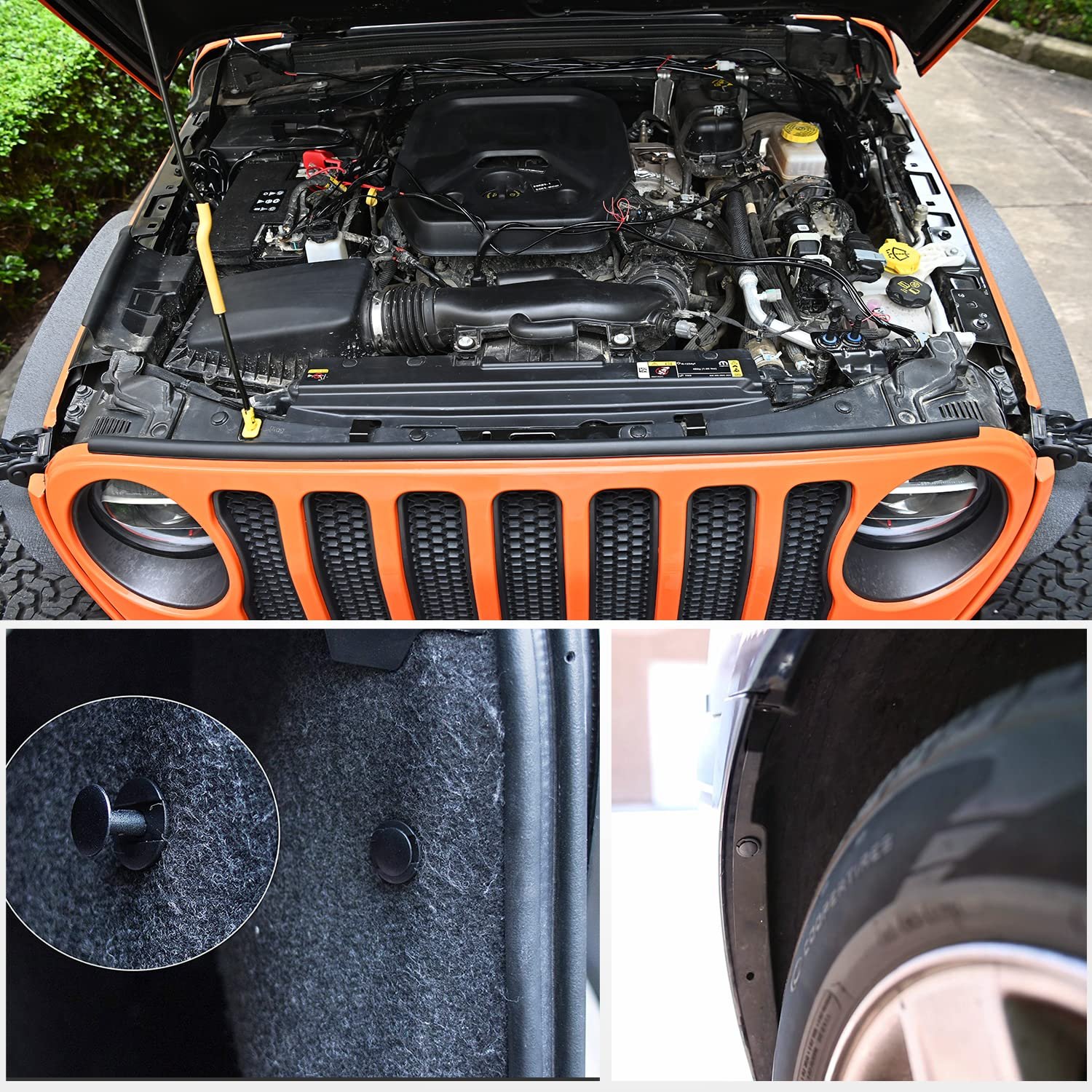 Car Accessories Car Plastic Fasteners Door Panel Trim Fender Clip Push Type Black Auto Retainers Clips
